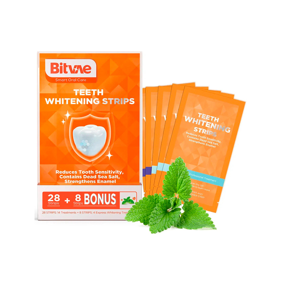 Полоски для отбеливания зубов Bitvae BV018 Teeth Whitening Strips, 36 шт., прозрачные со вкусом мяты